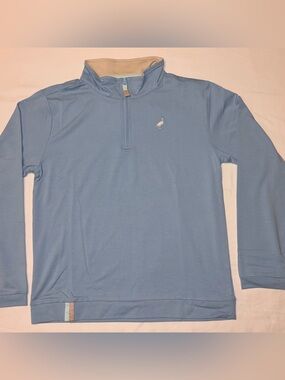 The Beaufort Bonnet Co Preplectic Hayward Half Zip in Barrington Blue sz 12 NWT